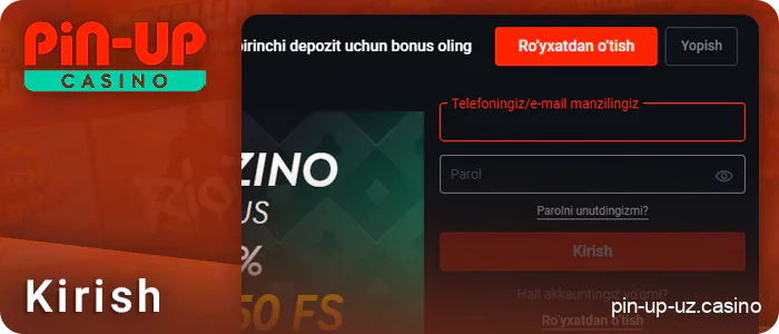 PIN Up onlayn kazino orqali kirishingiz mumkin